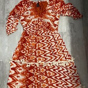 Me 2 Magic Antro Rust Boho Dress Size M